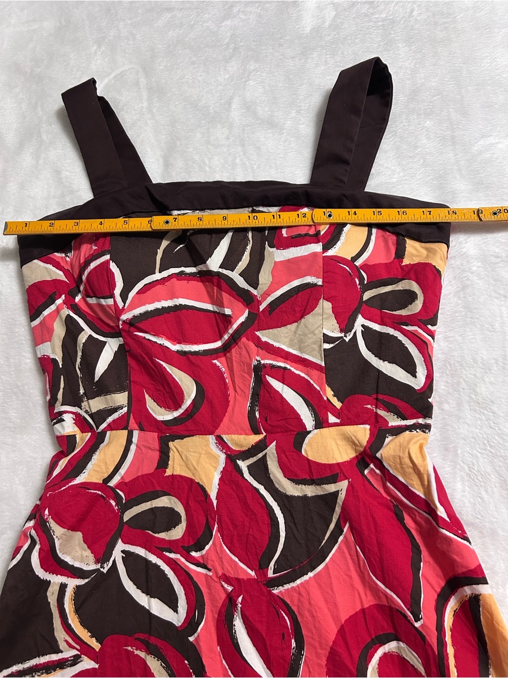 R&K Originals Fit & Flare Midi Dress Women’s Size 14 Brown Red - Picture 6 of 8